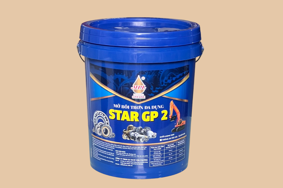 mỡ bò dùng cho dây chuyền sản xuất Mỡ bôi trơn STAR 2, loại mỡ bò dùng cho dây chuyền sản xuất yêu cầu hiệu suất cao