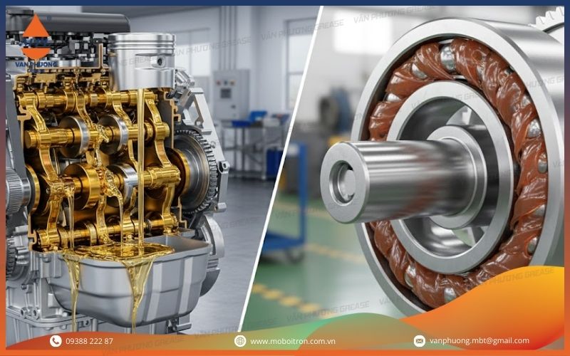 sự khác nhau giữa dầu và mỡ bôi trơn Ứng dụng của dầu bôi trơn và mỡ bôi trơn